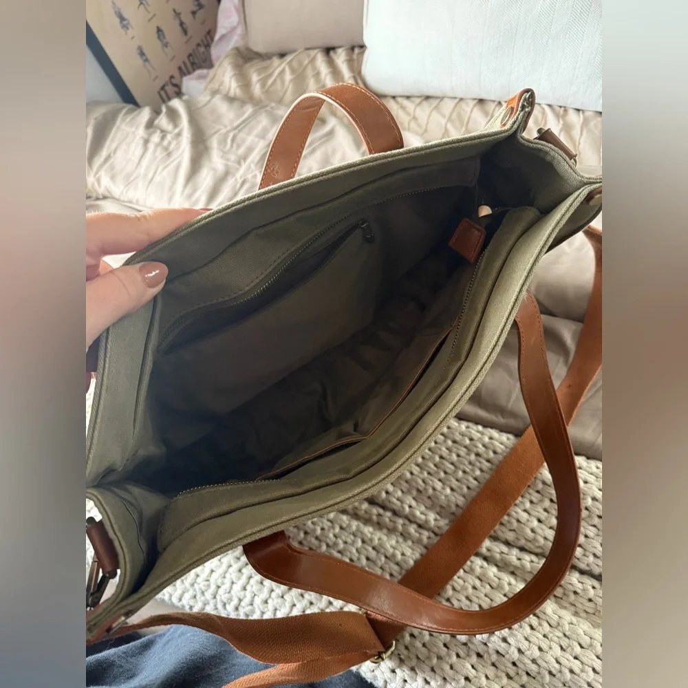 Olive Green Messenger Bag